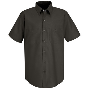 Charcoal Short Sleeve Work Shirt